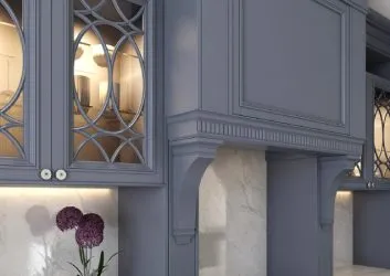 Idea of decorating a kitchen with ornamental grilles KUH-020