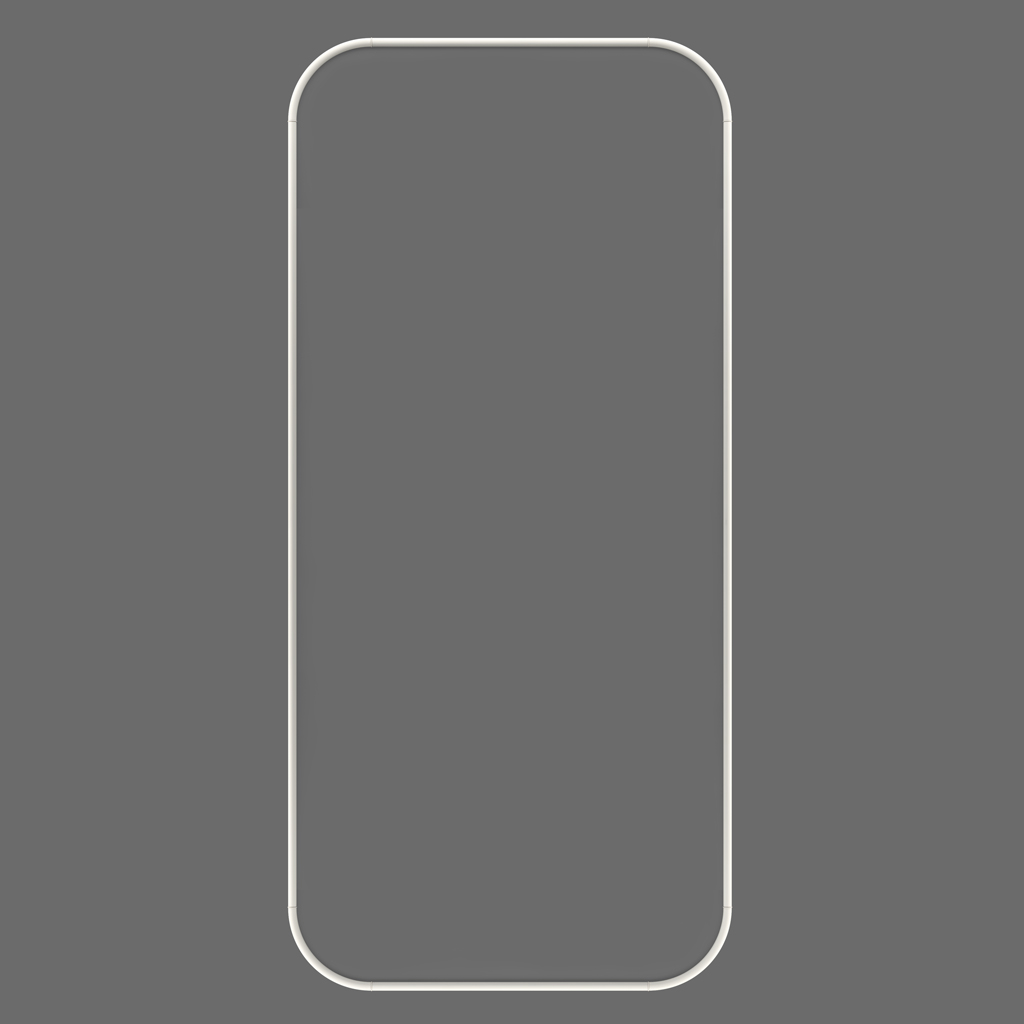 Wall molding decor kit CPU-3-1 made of polyurethane &mdash; large rectangular frame with rounded corners, front view 2300&times;1073