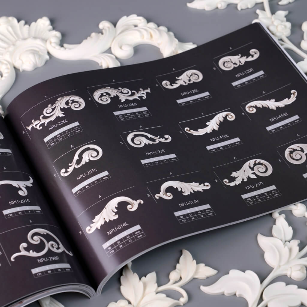 STAVROS KATALOG-PU printed catalog &mdash; polyurethane decor for interiors, 122 A4 pages