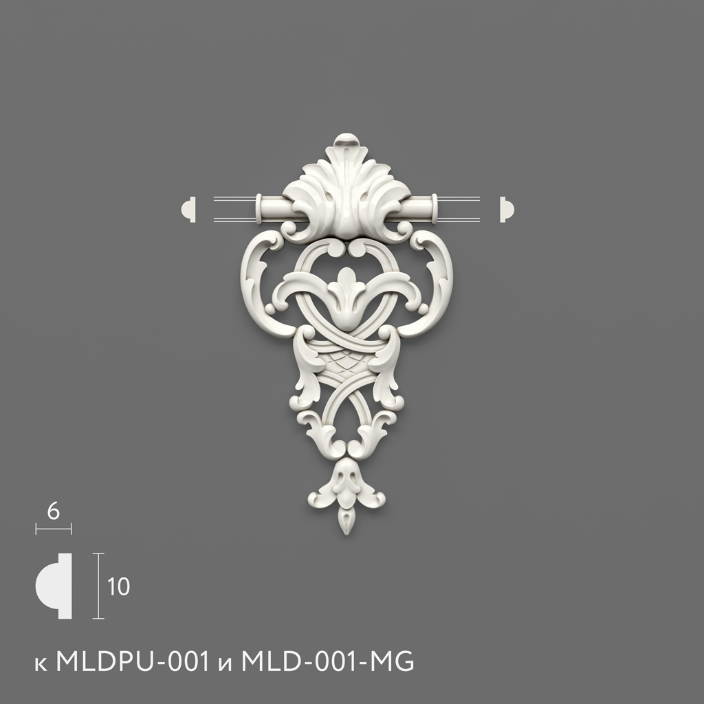 Polyurethane molding MLDPU-1-1.1. Molding decor. Image 699419a8b250c