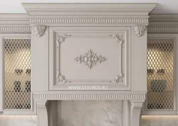 Idea of decorating a kitchen in the neoclassical style KUH-018