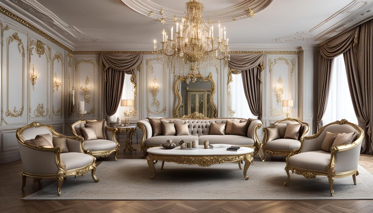 Living room in baroque style