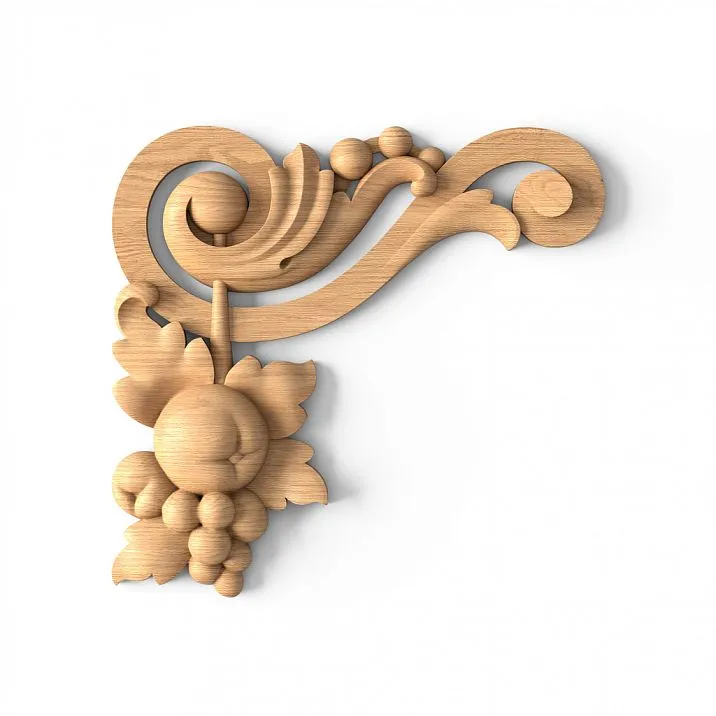 Elegant carved pattern on the wooden insert N-212R