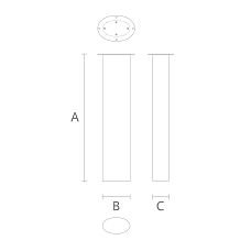 Modern Furniture Leg MN-241 Drawing