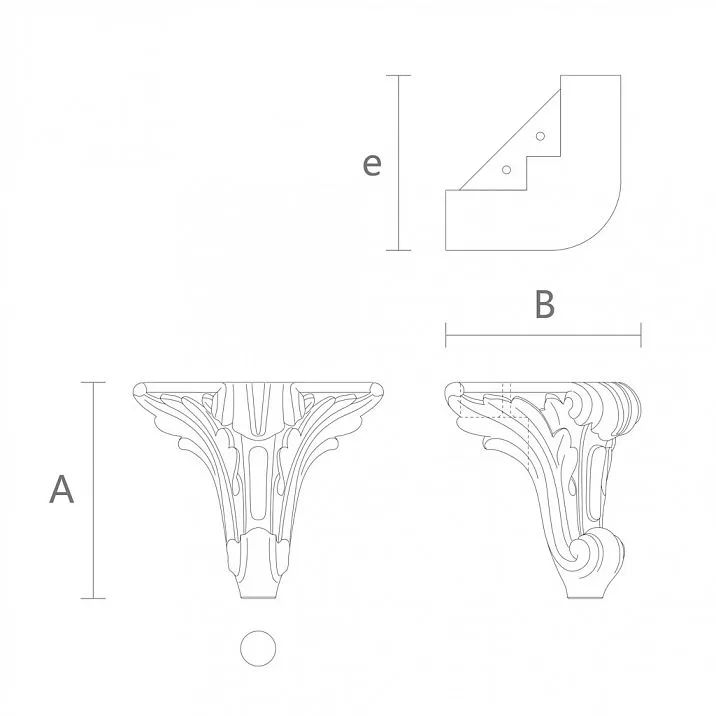 Curved wooden legs drawing