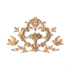 Decor Set C-051 made of wood &mdash; a set of seven carved appliqu&eacute;s of different sizes and shapes