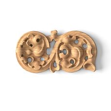 Decorative Wooden Plate with Carved Flower for Furniture Decoration