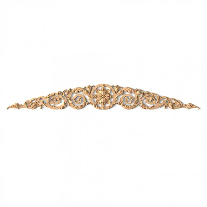 Резьба по дереву с цветочным узором - резная накладка N-328 для стен и потолков