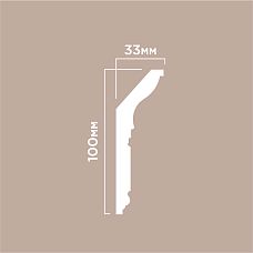 Cornice L1902M POLYSTYRENE HI WOOD drawing