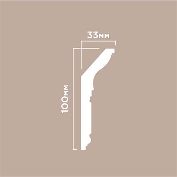 Cornice L1902M POLYSTYRENE HI WOOD 100mm x 33mm x 2.0m &mdash; optimal solution for sophisticated interiors