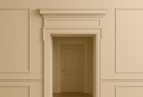 Corner element made of polyurethane in a classic interior