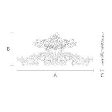 Decorative Wooden Insert N-224 Drawing