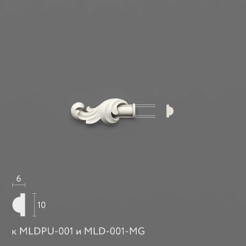 Polyurethane molding NPU.VRS-008.1L. Molding decor. Image 699447a1a3253