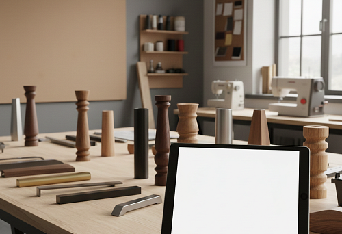 декоративные мебельные ножки из массива, представленные в разных формах и оттенках