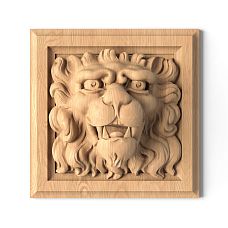 Baroque-style mascaron with a detailed lion's head