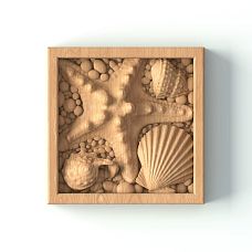 Декоративная интерьерная розетка с узором в морском стиле R-083