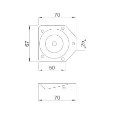 Mounting plate FUR-031 drawing