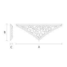 Wooden Decor N-350L, drawing for interior decor insert