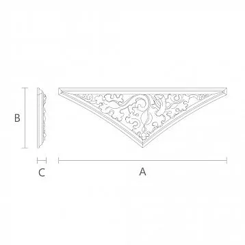 Wooden decoration Moscow as carved inlay N-350L
