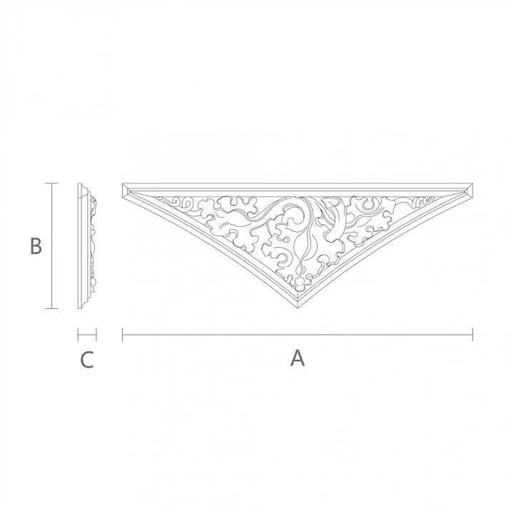 Wooden Decor N-350L, drawing for interior decor insert