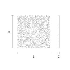 Carved Insert IKN-011 for iconostasis, decoration drawing