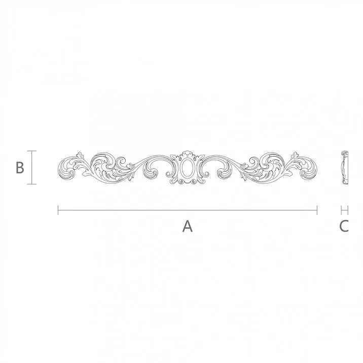 Carved overlay N-170.1 drawing