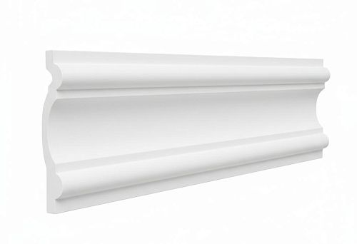 White MDF Molding for Painting with an elegant relief profile for author interiors