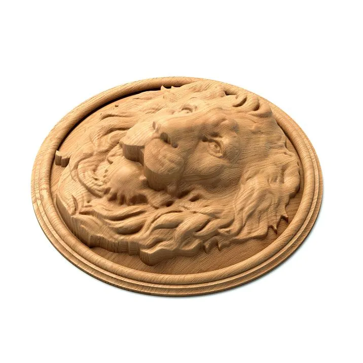 Carved lion mascaron - elegance and historical significance M-002