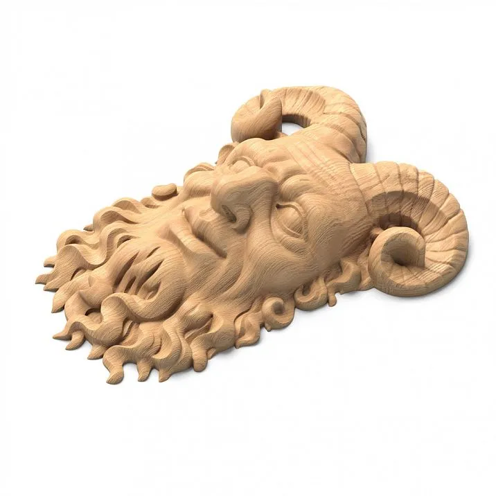 Маскарон M-011 - натуральная красота дерева крупным планом