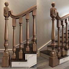Wooden stair baluster L-054 with minimalist and elegant design