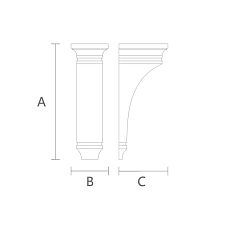 Premium smooth bracket KR-064 for home decor drawing