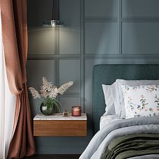 Молдинг MLD-033 из массива дерева в интерьере