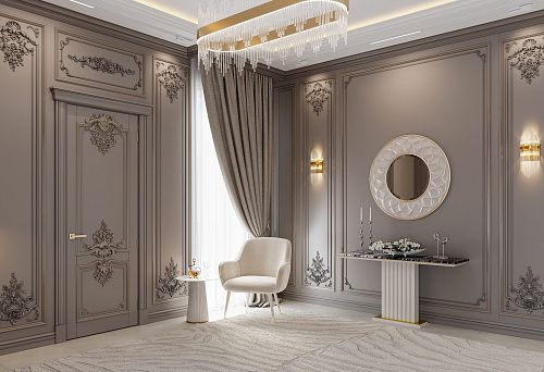Luxury Italian furniture in a classic living room interior