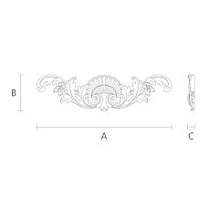 Wooden inlay N-103 drawing