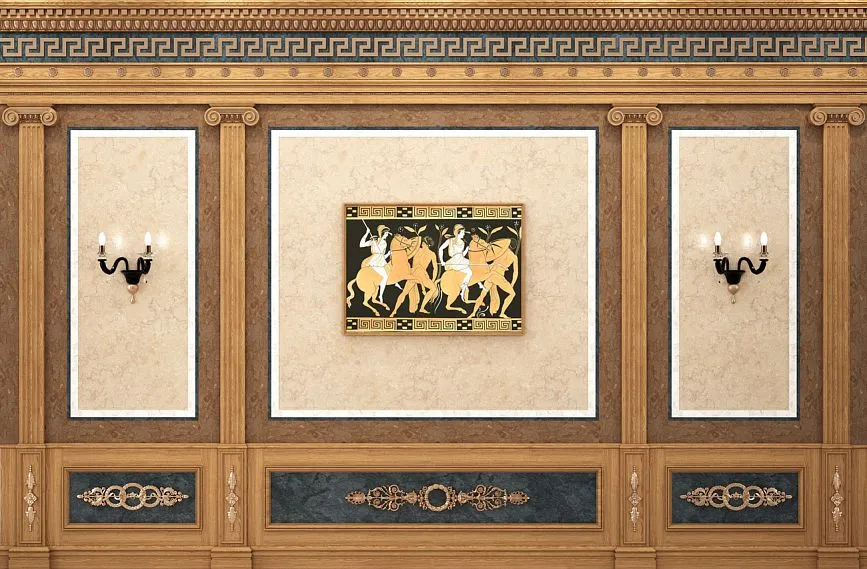 Luxurious interior using INT-019 wall panels