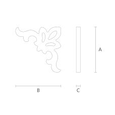 Резной соединительный элемент SNL-11 чертеж декора