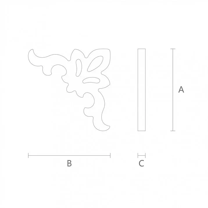 Резной соединительный элемент SNL-11 чертеж декора