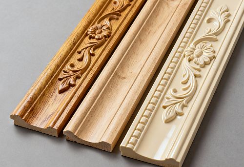 Сравнение молдингов для стен и мебели из разных материалов.