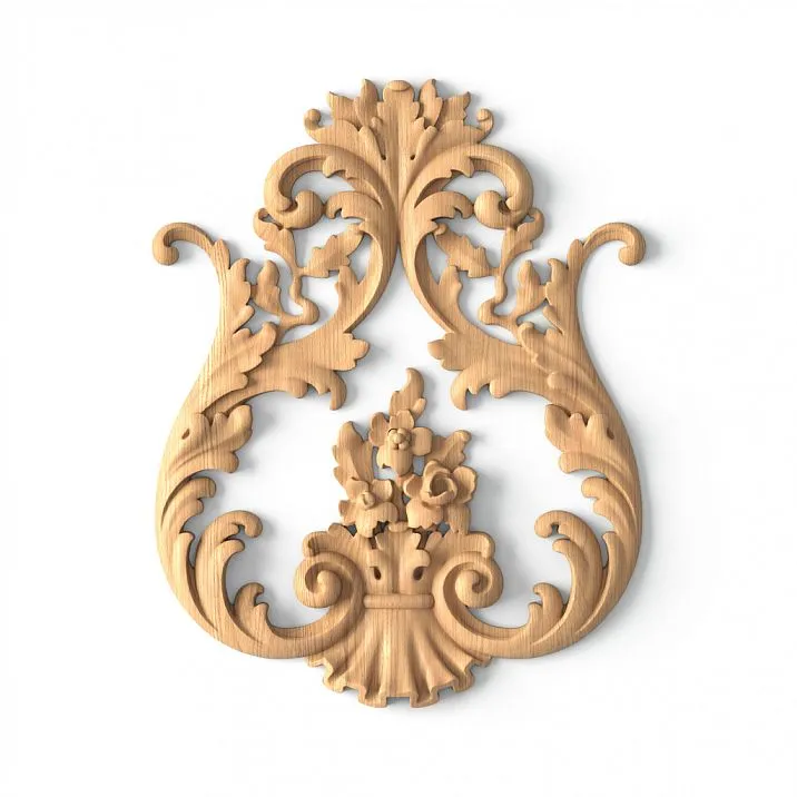 Carved Inlay N-238 from Solid Wood