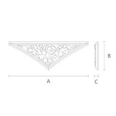 Wooden decor N-350R, size 411 mm. Decorative inlays available from the manufacturer Stavros. ✅ High quality ✅ Warranty ✅ Pickup in Moscow and St. Petersburg, delivery throughout Russia and abroad. Order now! ☎ 8 (800) 555-46-75.