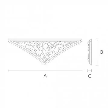 Wooden furniture decoration, buy as carved inlay N-350R