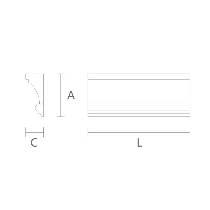 Карнизы Потолков Стен KZ-007 чертеж