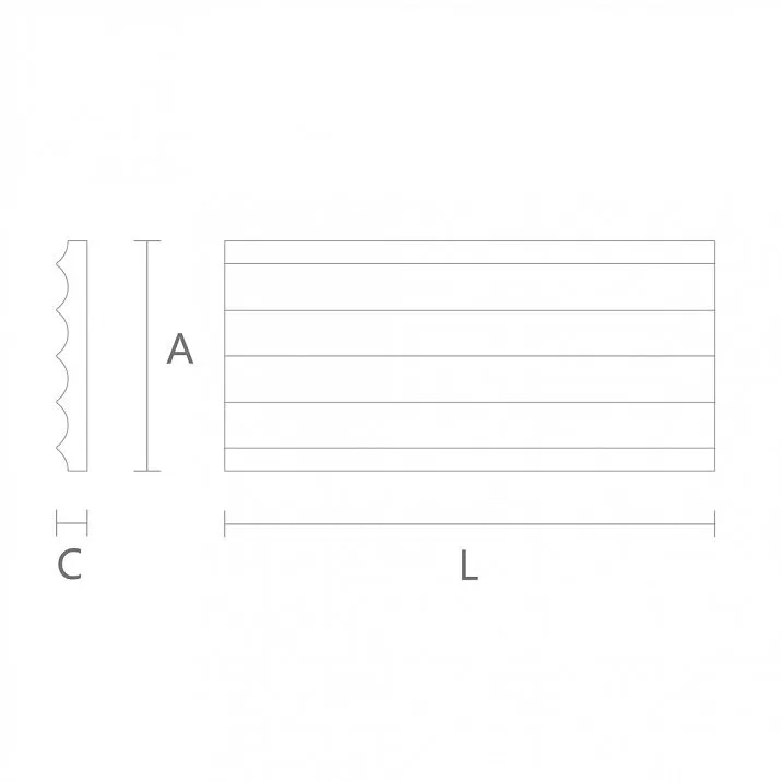 Молдинг MLD-032, используемый для украшения мебели чертеж