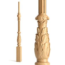 Carved wooden baluster L-002 for Renaissance-style staircase