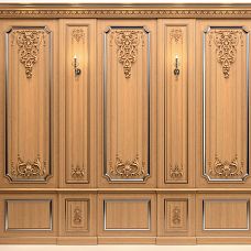 Резная деревянная накладка, отделка интерьера деревянным декором фото