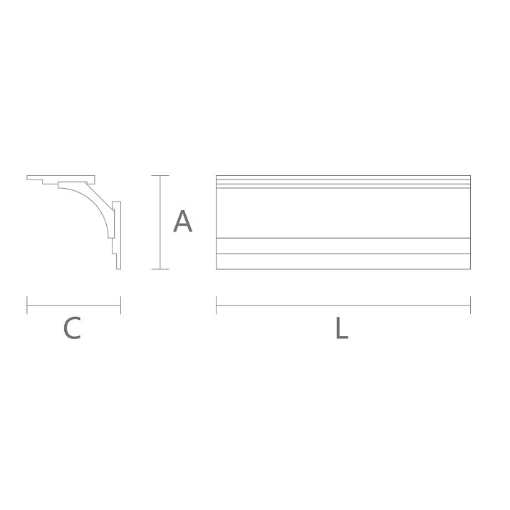 Wooden cornice KZ-013. Drawing