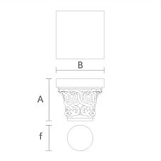Верхняя Капитель Колонны в Деталях KL-036 чертеж