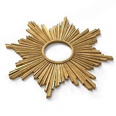 Carved Frame RM-050, MDF, modern style, sun shape