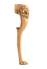 Carved wooden furniture leg for table MN-045 with lion&rsquo;s head