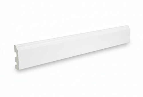 White MDF skirting board for painting with modern straight profile